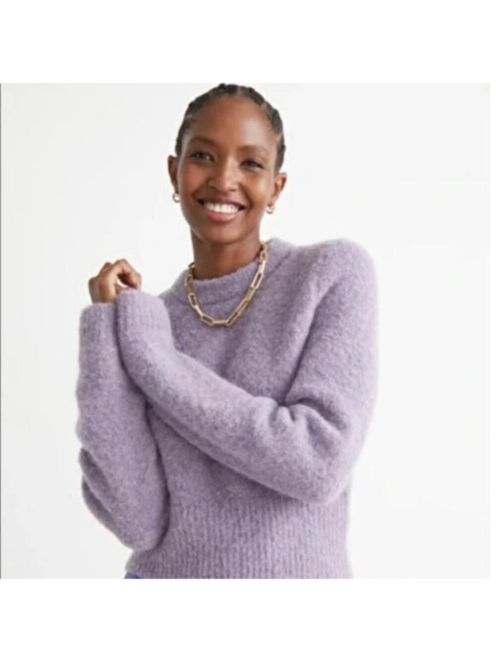 & Other Stories Alpaca Lavender Crew Neck Sweater